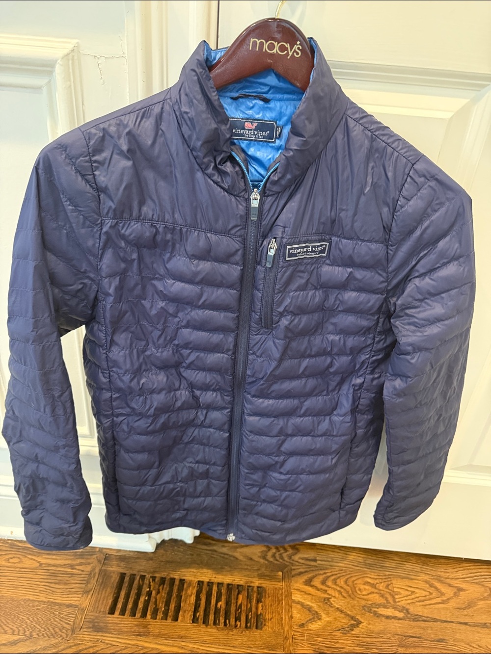 Vineyard Vines Navy Quilted Packable Puffer Jacket
